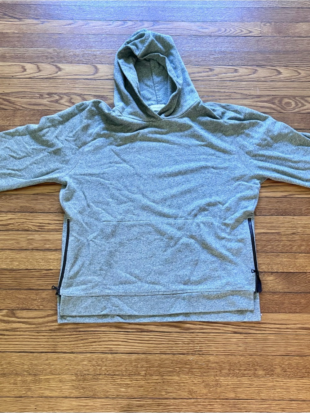 John Elliott Light Heather Gray Hooded Pullover